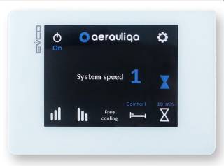 AERAULIQA CTRL-HO digitális fali szabályozó egység Orion szellőztetőkhöz