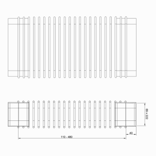 Elica - Flexibilis könyök 90° 227X94 mm, hossz: 560 mm