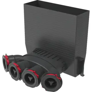 HEATPEX - Csatlakozó doboz, téglalap DN63 mm (4x63mm) ARIA CONNECT