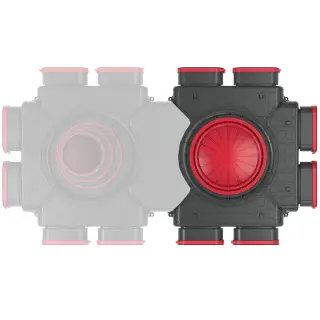 HEATPEX - Osztóelem lapos csatornához 573x573x62 8x50 mm