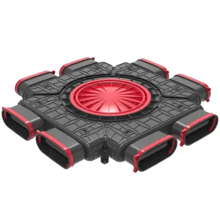 HEATPEX - Osztóelem lapos csatornához 573x573x62 8x50 mm FLAT 500