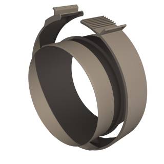 U - Szigetelt csőkapocs / csőtoldó 125 mm